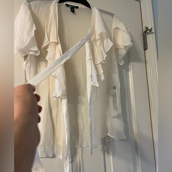 NWT. 100 % Silk. Women’s Blouse by Ralph Lauren. Size L. - Picture 7 of 9